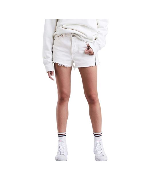 levis white 501 shorts