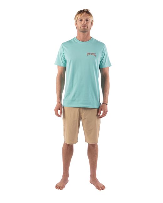 Maglietta Uomo a iche Corte con Girocollo di Rip Curl in Blue da Uomo