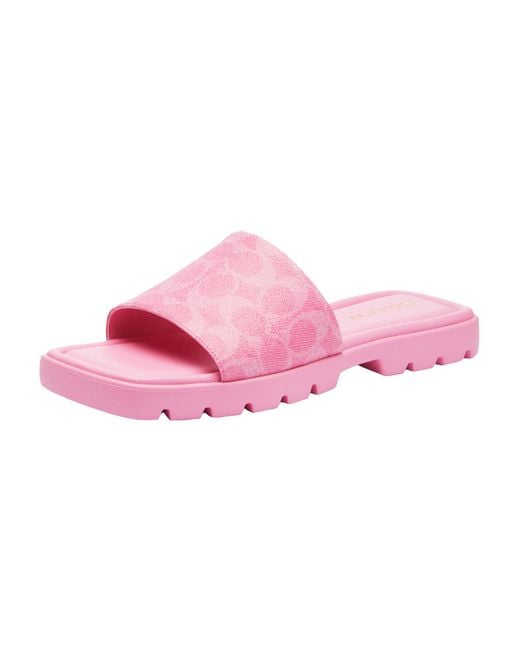 COACH Pink Florence Sandal