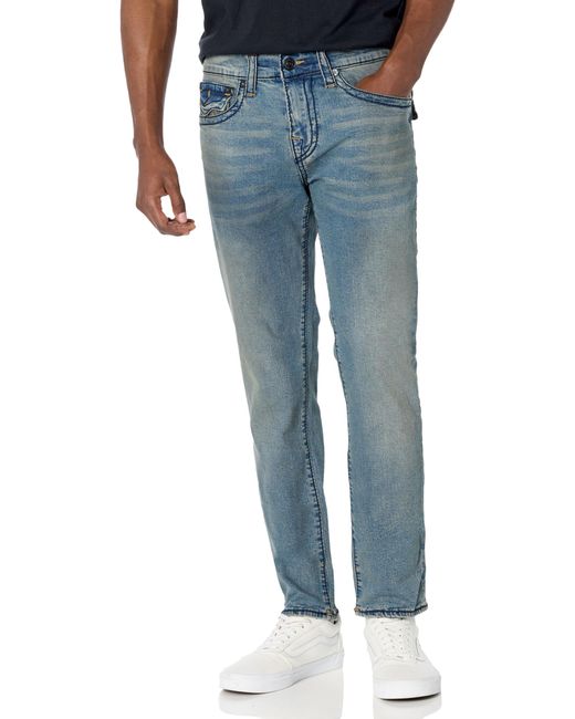 True Religion Blue Rocco Big T Flap Jeans for men