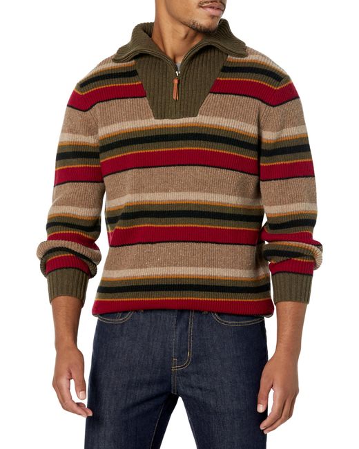 Pendleton Red Merino 1/4 Zip Sweater for men