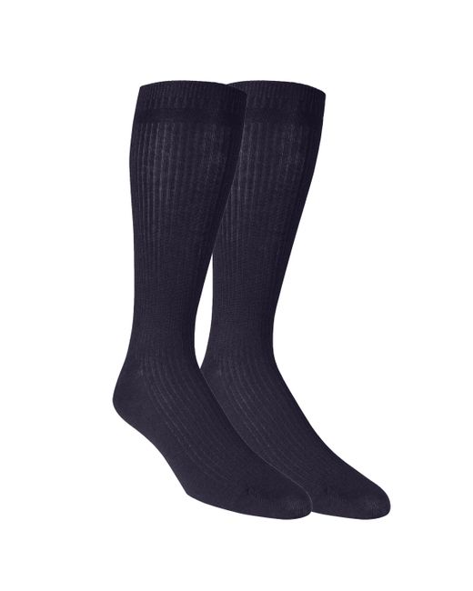 Dr. Scholls Blue 2 Pack Everyday Non-binding Flat Knit Crew Socks for men