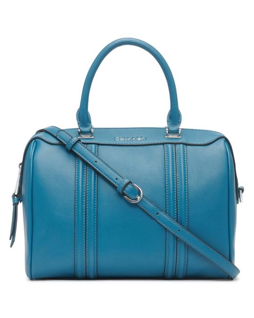 Calvin Klein Blake Top Zip Satchel in Blue Lyst