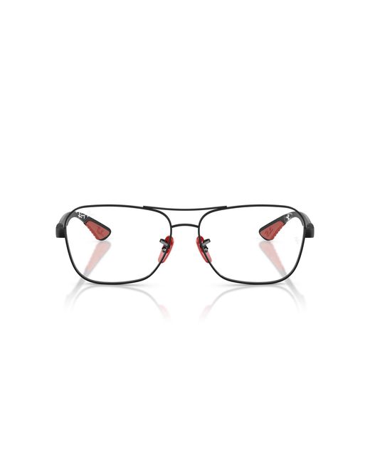 Rx8436m Scuderia Ferrari Collection Cadre carré pour lunettes de vue Ray-Ban en coloris Black