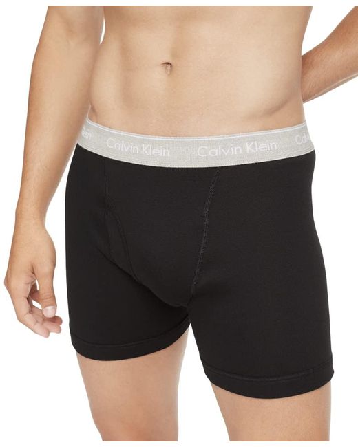 Calvin Klein Underwear Cotton Classics 3pack Boxer Brief in Black for