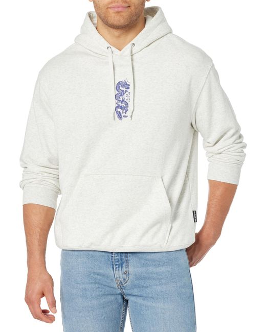 Quiksilver Gray Graphic Mix Pullover Hoodie Sweatshirt Hooded for men