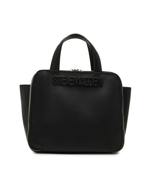 Steve Madden Black Bdafnee Triple Compartment Satchel