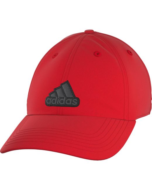 Adidas Red Ultimate Hat Relaxed Crown Adjustable Fit Strapback Cotton Baseball Cap for men