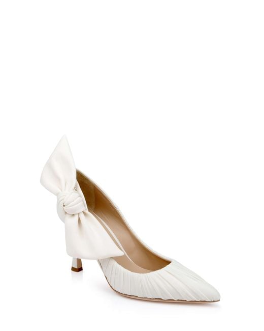 Badgley Mischka White Vanesa Pointed Toe Pump