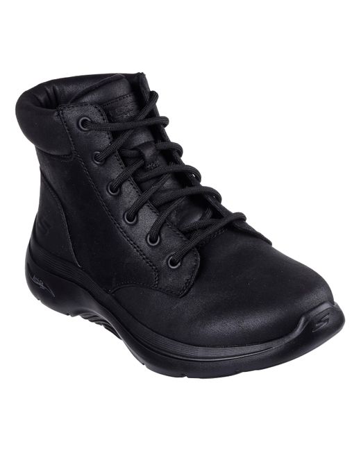 Skechers Go Walk Arch Fit 2.0mountain View Ankle Boot in Black Lyst
