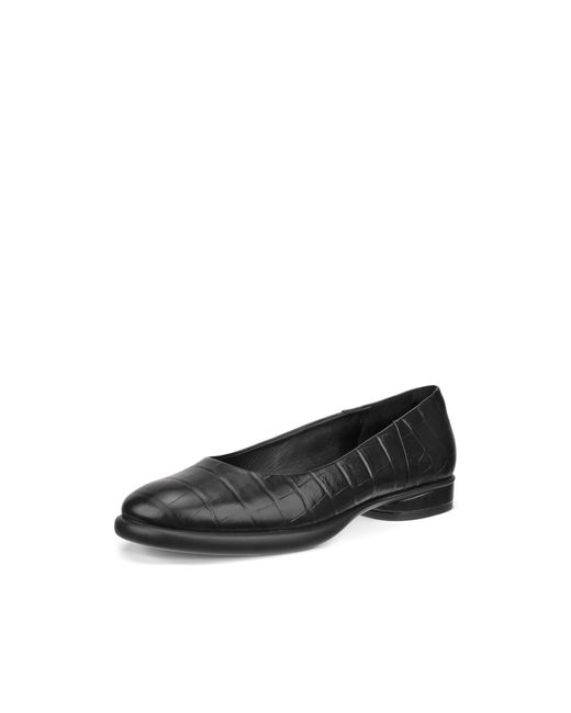 Ecco Black Sculpted Luxe Ballerina Ballet Flat