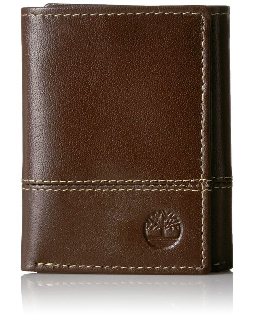 Timberland Leather Trifold Wallet With Id Windows in Brown for Men Lyst