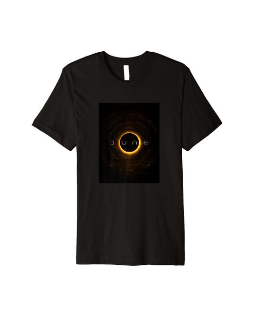 Dune Black Dune Spice Planet Arrakis Eclipse Title Movie Poster Premium T-shirt