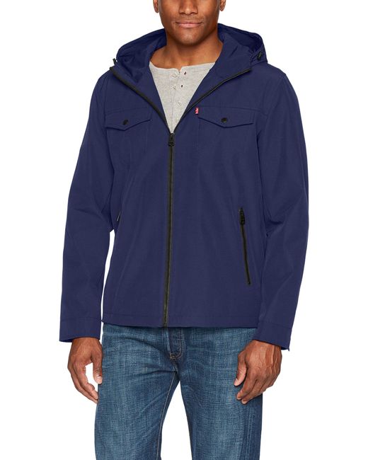 levi's arctic cloth hooded rain jacket