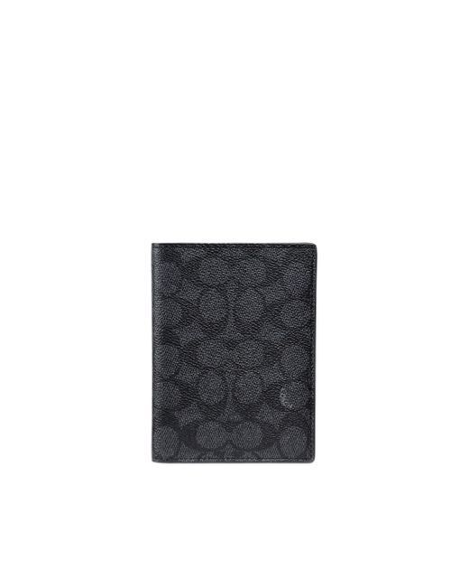 COACH S Passport Case In Signature Coated Canvas in Black for Men Lyst