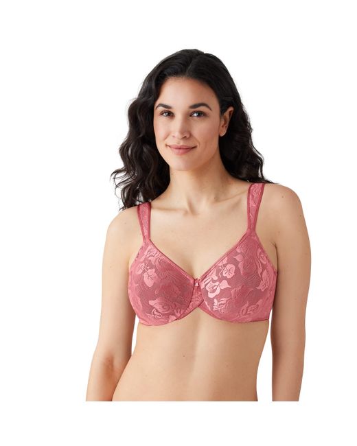 Wacoal Plus Size Awareness Full Figure Underwire Bra in Pink | Lyst