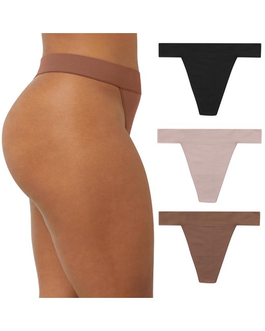 Maidenform Brown M Seamless Thong Underwear