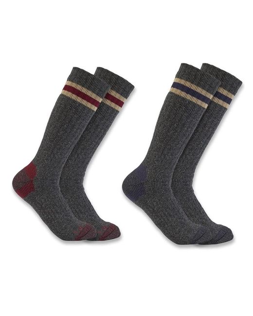 Carhartt Multicolor Midweight Camp Boot Sock 2 Pack for men