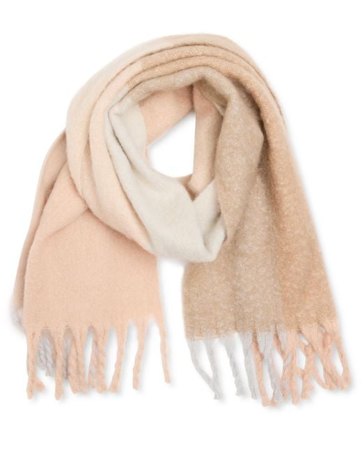 Steve Madden Natural Lofty Color Block Scarf
