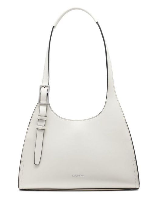 Calvin Klein Gray Quill Triple Compartment Satchel