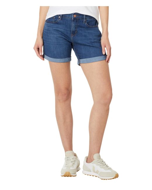 Signature by Levi Strauss & Co. Gold Label Blue Mid-rise 5" Cuffed Shorts