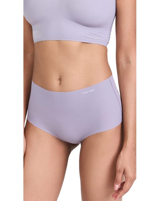 Calvin Klein Cotton Invisibles Modern Brief Panty in Purple | Lyst