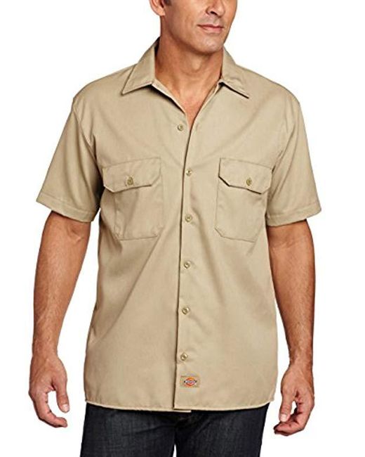 Lyst - Dickies Big And Tall Short-sleeve Work Shirt in Natural for Men