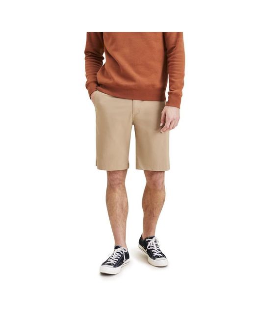 Dockers Brown Ultimate Go Straight Fit Smart 360 Tech Shorts, for men