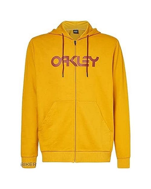 Oakley Yellow Teddy Full Zip Hoddie for men