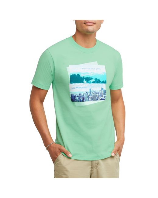 Hanes Green Explorer Graphic T-shirt for men
