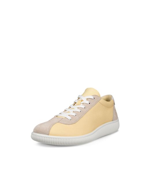 Ecco White Soft Zero Lace Up Sneaker
