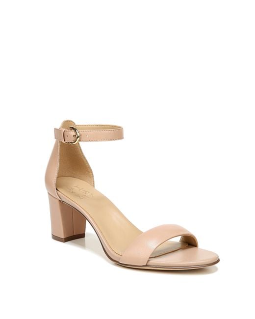 Naturalizer Women's Metallic S Vera Ankle Strap Block Heel Dress