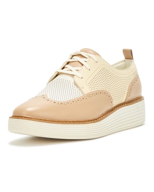 Cole Haan Natural Originalgrand Platform Wingtip Oxfords