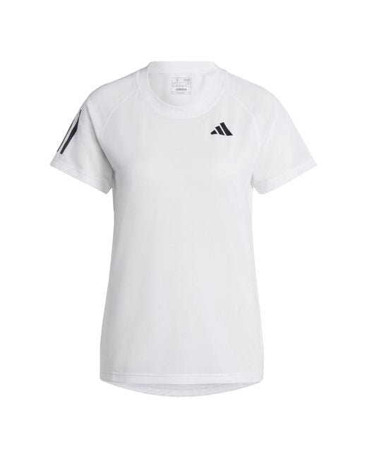 adidas Womens Club T-shirt Tennis Shirt in White | Lyst