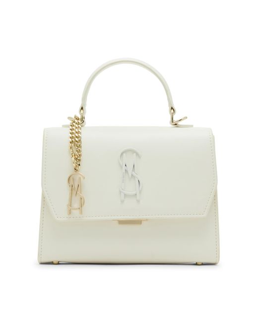 Steve Madden White Top Handle Crossbody Lattuca Umhängetasche mit Tragegriff Oben