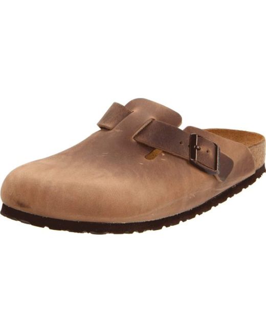 birkenstock clogs tobacco brown