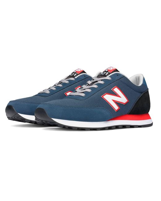 New Balance 501 V1 Sneaker in Navy/Red (Blue) for Men | Lyst
