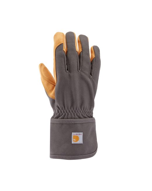 Carhartt Gray Rugged Flex Synthetic Leather High Dexterity Safety Cuff Glove