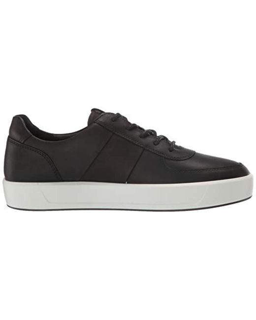 Ecco Leather Soft 8 Classic Sneaker in Black/Black (Black) for Men - Lyst