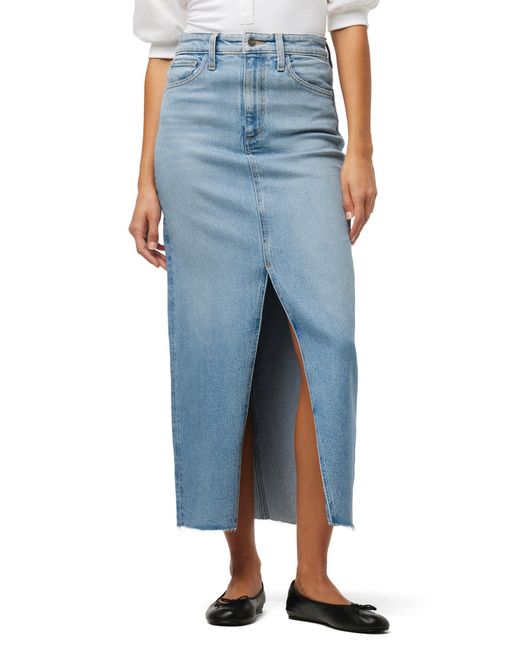 Joe's Jeans Blue The Eva High Rise Maxi Denim Skirt With Front Slit