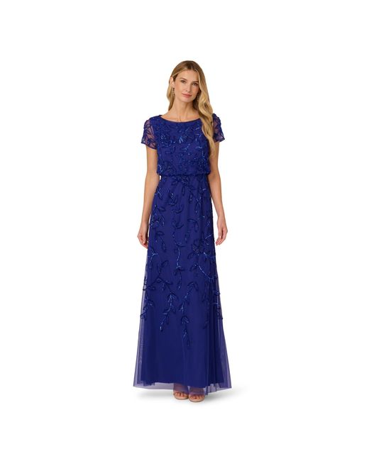 princess polly baby blue dress Adrianna Papell Platinum 40443 main image 0