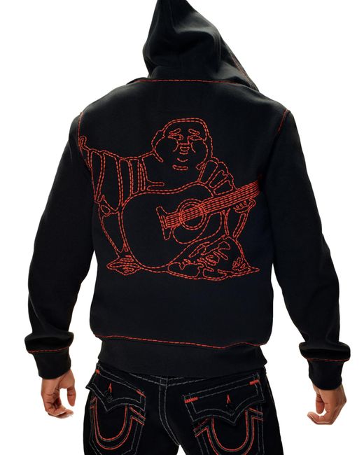 True Religion Blue Jet Black | Buddha Embroidery & Contrast for men