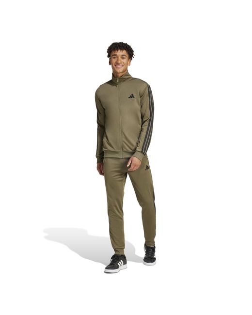 Adidas Green Basic 3-stripes Tricot Track Suit for men