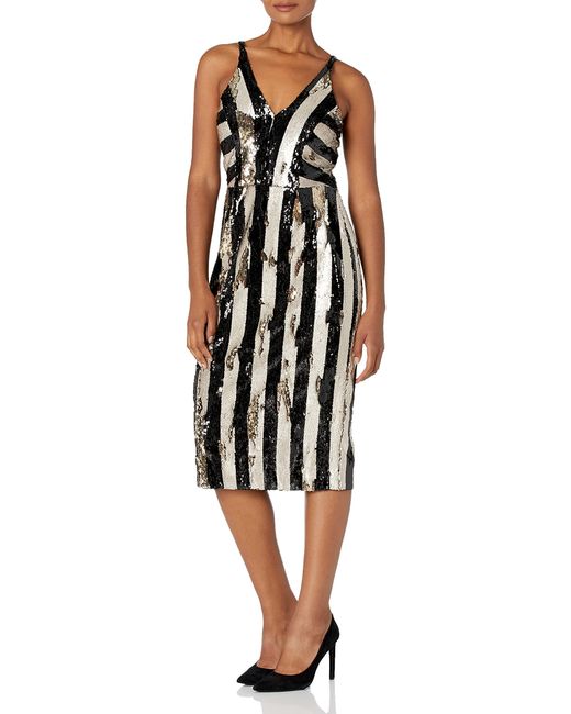 dress the population margo sequin midi dress