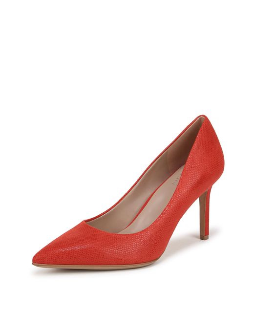 Naturalizer S Anna Pump Red Suede Textured 10 W
