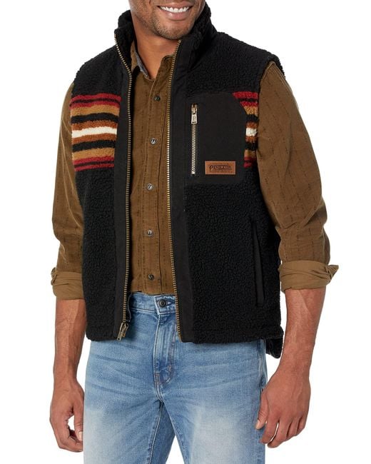 Pendleton Ridgeline Fleece Vest in Black for Men Lyst