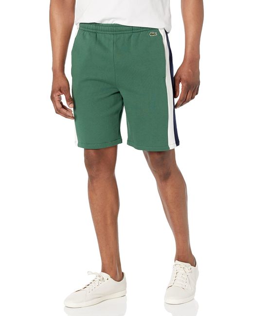 Lacoste Green Regular Fit Shorts With Adjustable Waist for men