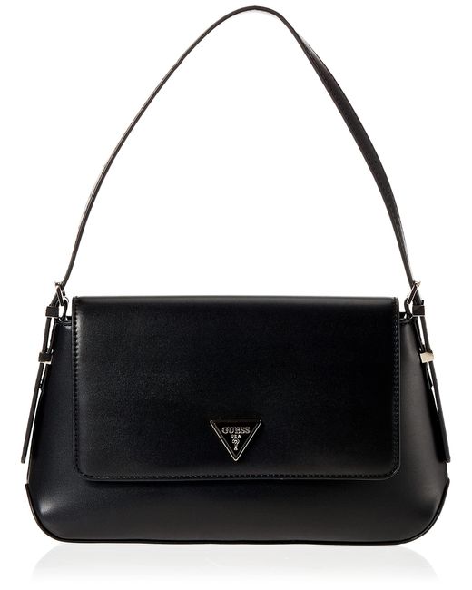 Guess Desideria Flap Shoulder Bag in Black Lyst