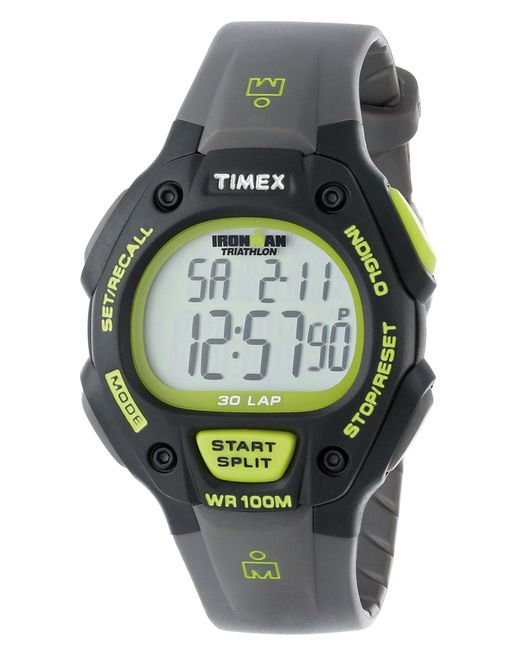 Timex T5k692 Ironman Classic 30 Full-size Gray/black/green Resin Strap  Watch - Save 7% - Lyst