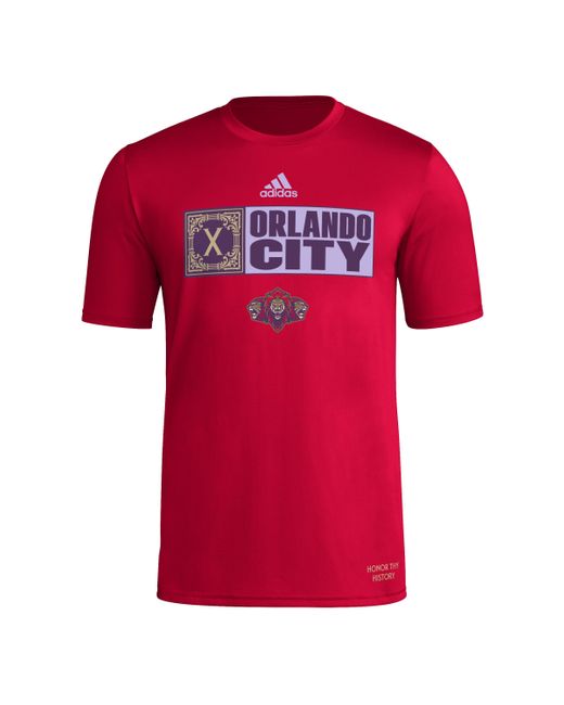 Adidas Red Size Long Sleeve Pre-game Jersey for men